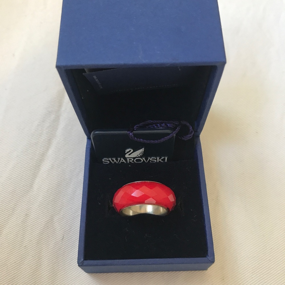 Swarovski Athena Red Crystal Ring size 52 US 6.5
